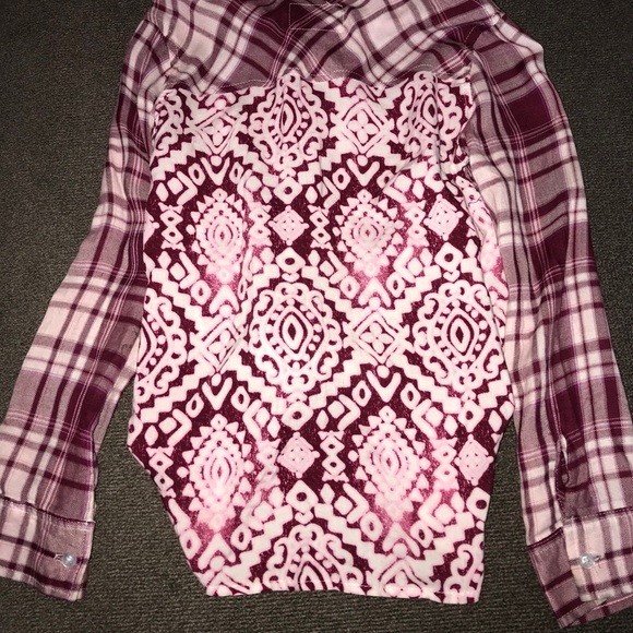 Justice size 10 button flannel - Picture 2 of 2